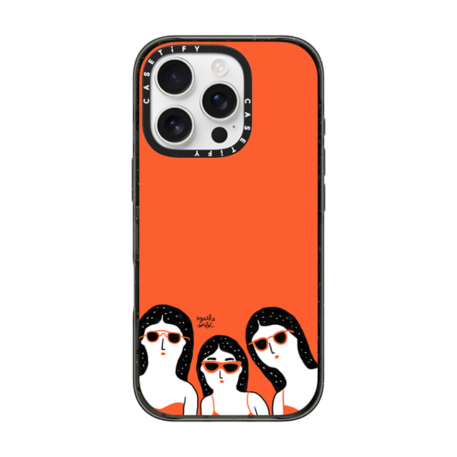 Agathe Sorlet x CASETiFY iPhone 16 Pro ケース ブラック インパクトケース MagSafe対応 Team Glasses Father's Day Agathe Sorlet x CASETiFY iPhone 16 Pro ケース ブラック インパクトケース MagSafe対応 Team Glasses Father's Day