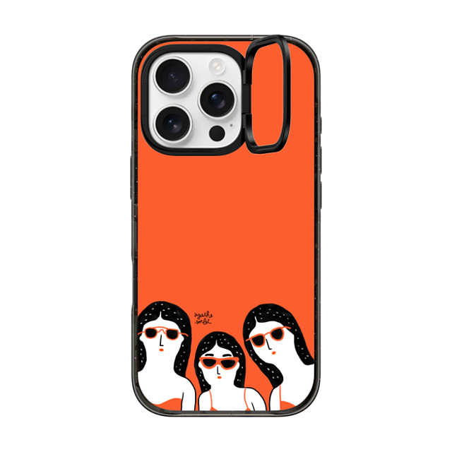 Agathe Sorlet x CASETiFY iPhone 16 Pro Case Black インパクトリングスタンドケース MagSafe対応 Team Glasses Mother's Day Agathe Sorlet x CASETiFY iPhone 16 Pro Case Black インパクトリングスタンドケース MagSafe対応 Team Glasses Mother's Day