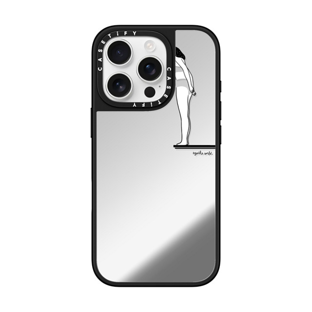 Agathe Sorlet x CASETiFY iPhone 16 Pro Case Silver on Black ミラーケース MagSafe対応 Leap into the unknown - Android Father's Day Agathe Sorlet x CASETiFY iPhone 16 Pro Case Silver on Black ミラーケース MagSafe対応 Leap into the unknown - Android Father's Day