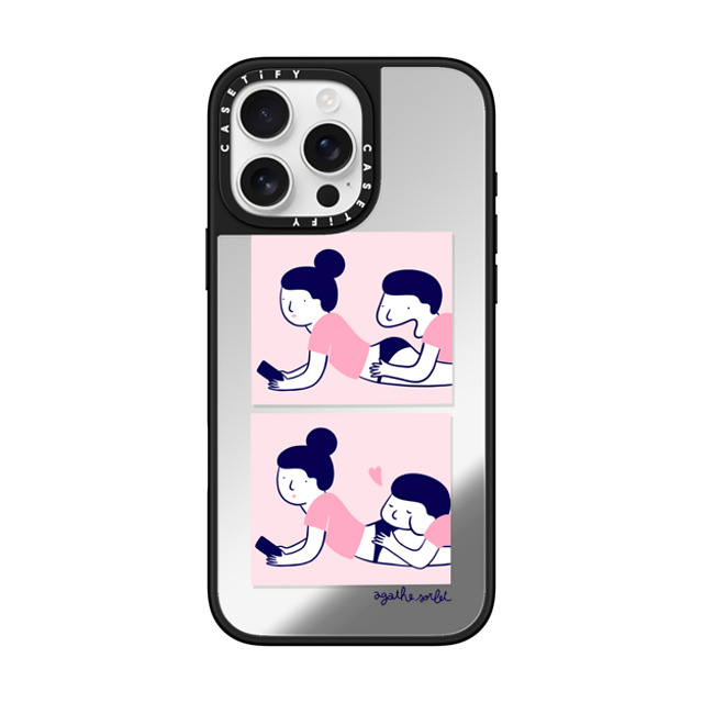 Agathe Sorlet x CASETiFY iPhone 16 Pro Max Case Silver on Black ミラーケース MagSafe対応 Bon Appétit Back to School Agathe Sorlet x CASETiFY iPhone 16 Pro Max Case Silver on Black ミラーケース MagSafe対応 Bon Appétit Back to School