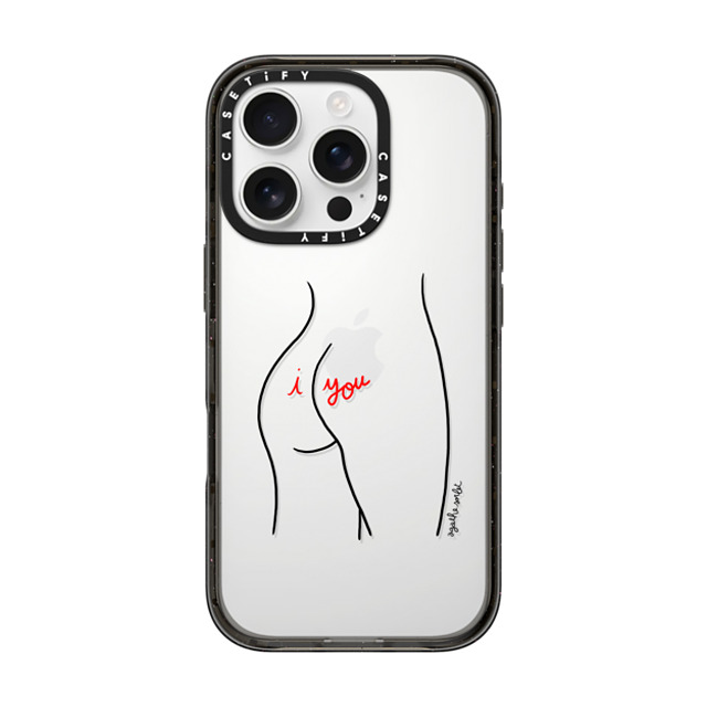 Agathe Sorlet x CASETiFY iPhone 16 Pro ケース ブラック インパクトケース I Love You