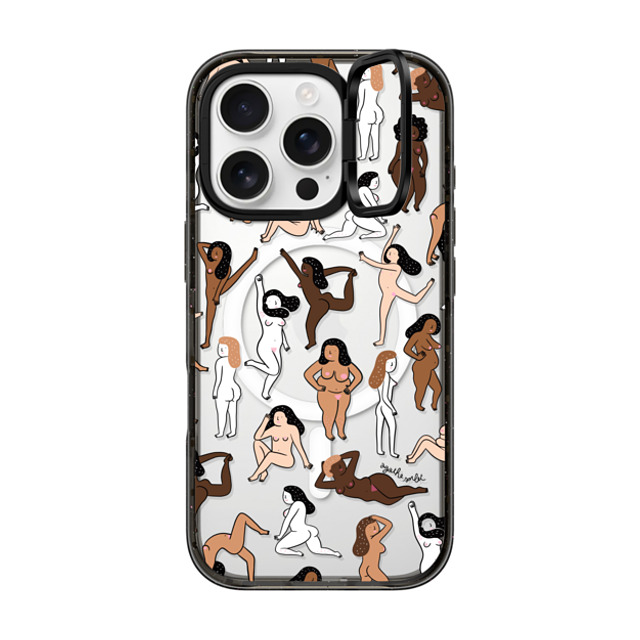 Agathe Sorlet x CASETiFY iPhone 16 Pro ケース ブラック インパクトリングスタンドケース MagSafe対応 ウィメンズ