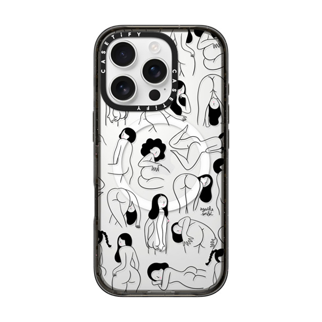 Agathe Sorlet x CASETiFY iPhone 16 Pro ケース ブラック インパクトケース MagSafe対応 Cheeks