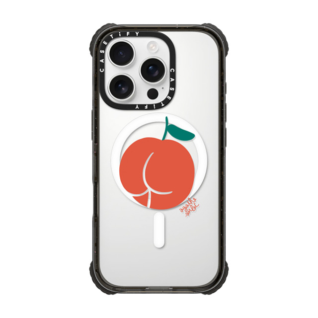 Agathe Sorlet x CASETiFY iPhone 16 Pro Case Fruit Black ウルトラ インパクトケース MagSafe 対応 Peach Mother's Day Agathe Sorlet x CASETiFY iPhone 16 Pro Case Fruit Black ウルトラ インパクトケース MagSafe 対応 Peach Mother's Day