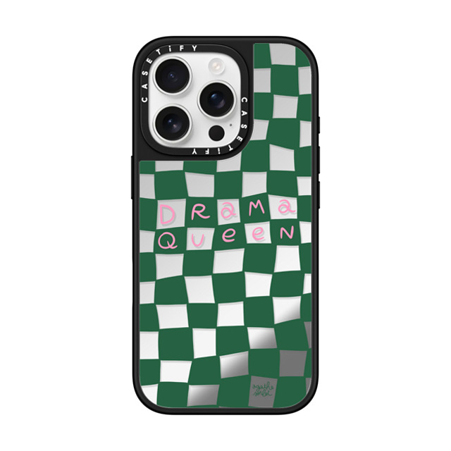 Agathe Sorlet x CASETiFY iPhone 16 Pro Case Silver on Black ミラーケース MagSafe対応 Drama Queen Agathe Sorlet x CASETiFY iPhone 16 Pro Case Silver on Black ミラーケース MagSafe対応 Drama Queen