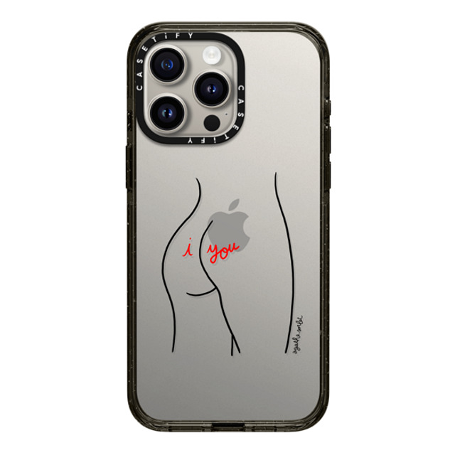 Agathe Sorlet x CASETiFY iPhone 15 Pro Max ケース ブラック インパクトケース I Love You