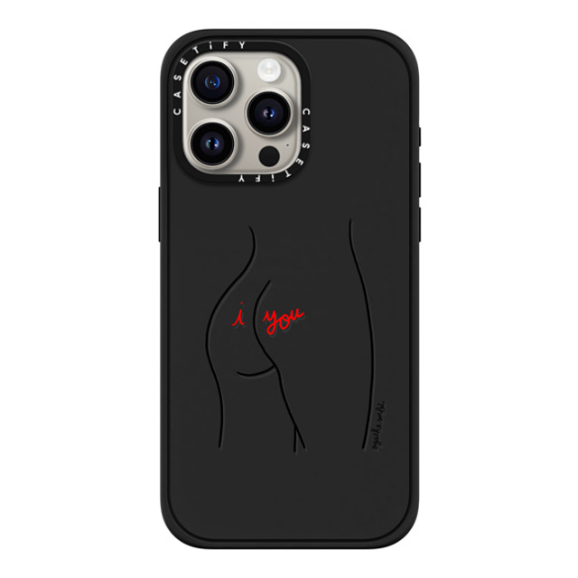 Agathe Sorlet x CASETiFY iPhone 15 Pro Max ケース マットブラック インパクトケース MagSafe対応 I Love You