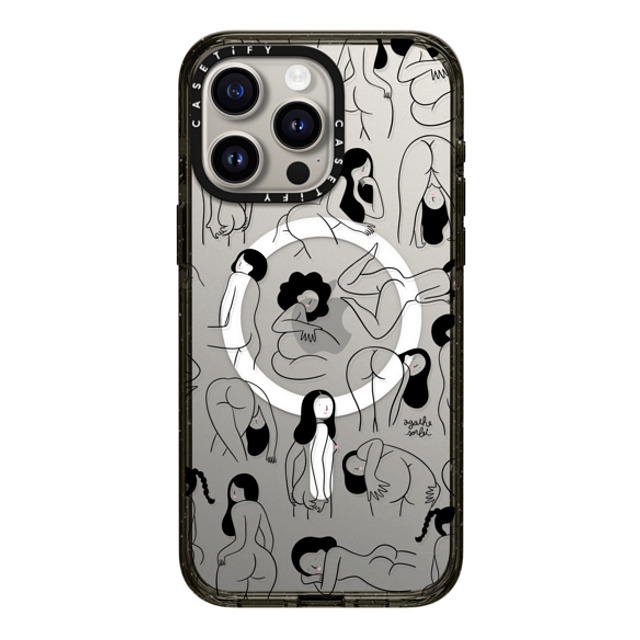 Agathe Sorlet x CASETiFY iPhone 15 Pro Max ケース ブラック インパクトケース MagSafe対応 Cheeks