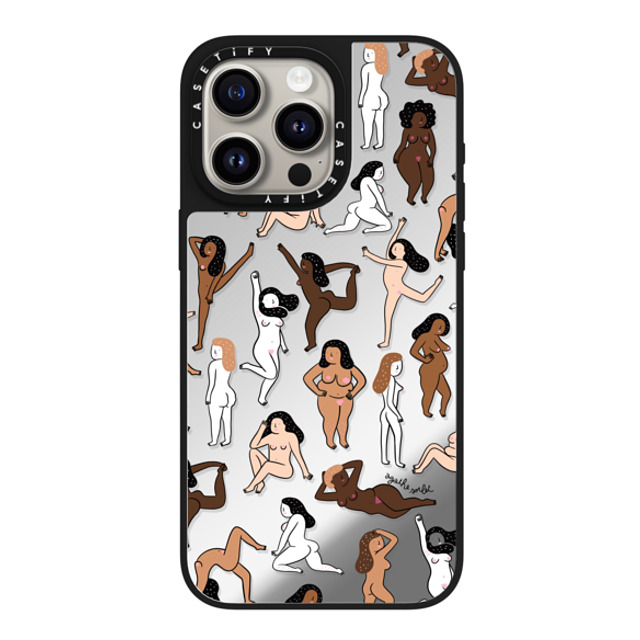 Agathe Sorlet x CASETiFY iPhone 15 Pro Max ケース Silver on Black ミラーケース MagSafe対応 ウィメンズ