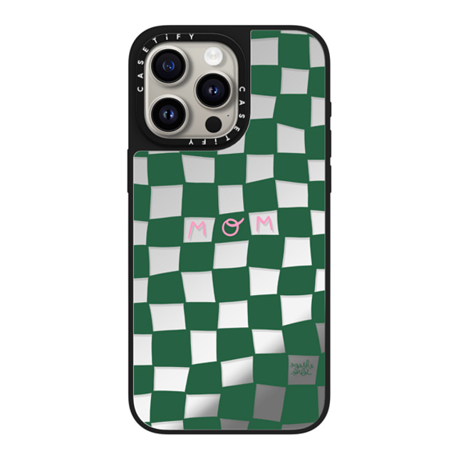 Agathe Sorlet x CASETiFY iPhone 15 Pro Max Case Silver on Black ミラーケース MagSafe対応 MOM Agathe Sorlet x CASETiFY iPhone 15 Pro Max Case Silver on Black ミラーケース MagSafe対応 MOM