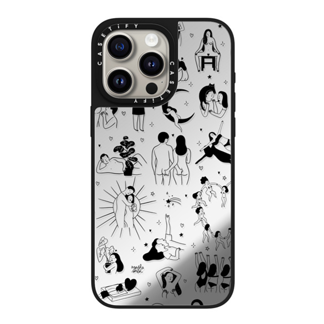 Agathe Sorlet x CASETiFY iPhone 15 Pro Max Case Silver on Black ミラーケース MagSafe対応 Myself Agathe Sorlet x CASETiFY iPhone 15 Pro Max Case Silver on Black ミラーケース MagSafe対応 Myself