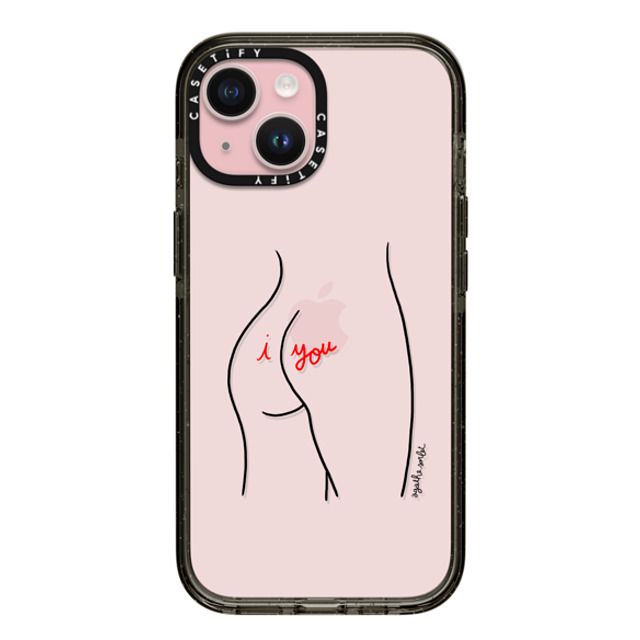 Agathe Sorlet x CASETiFY iPhone 15 ケース ブラック インパクトケース I Love You