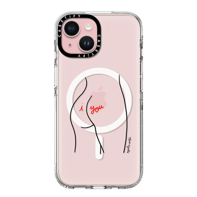 Agathe Sorlet x CASETiFY iPhone 15 ケース クリア クリア ケース MagSafe対応 I Love You