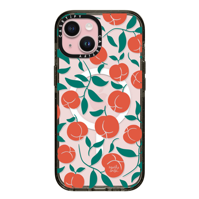 Agathe Sorlet x CASETiFY iPhone 15 Case Fruit,Food Black Impact Case MagSafe Compatible Peaches Mother's Day Agathe Sorlet x CASETiFY iPhone 15 Case Fruit,Food Black Impact Case MagSafe Compatible Peaches Mother's Day