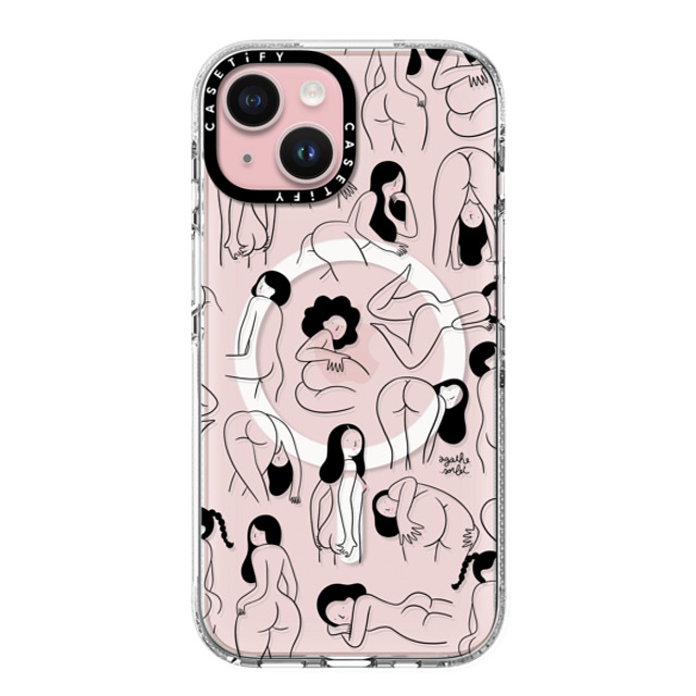 Agathe Sorlet x CASETiFY iPhone 15 ケース クリア クリア ケース MagSafe対応 Cheeks