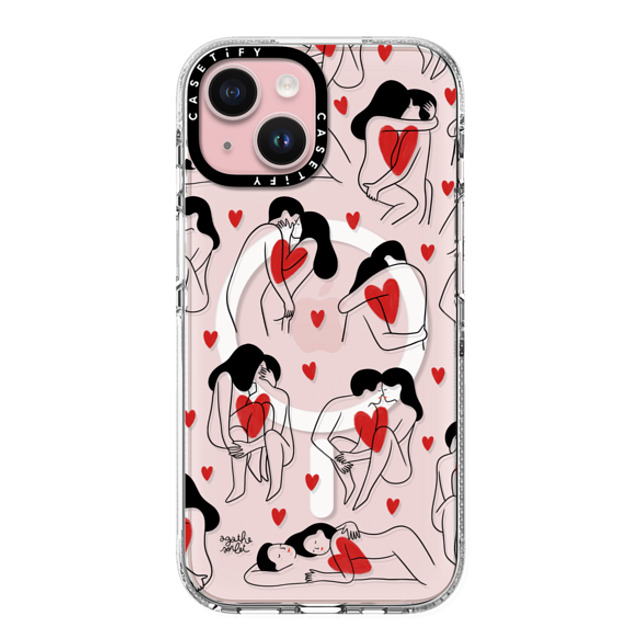 Agathe Sorlet x CASETiFY iPhone 15 Case Clear Clear Case MagSafe Compatible My Love Agathe Sorlet x CASETiFY iPhone 15 Case Clear Clear Case MagSafe Compatible My Love