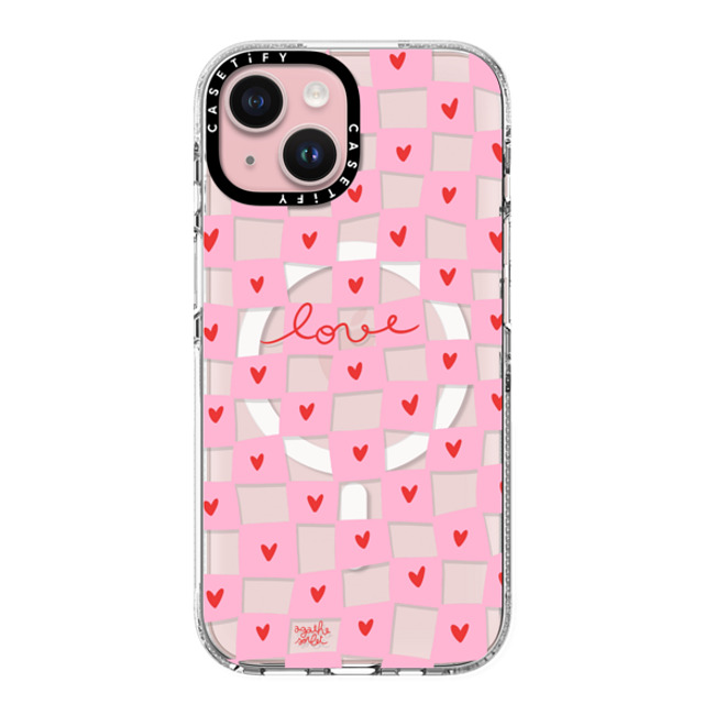 Agathe Sorlet x CASETiFY iPhone 15 ケース Checkered,Heart クリア クリア ケース MagSafe対応 いいね Back to School Agathe Sorlet x CASETiFY iPhone 15 ケース Checkered,Heart クリア クリア ケース MagSafe対応 いいね Back to School