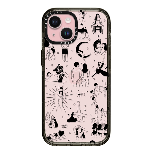 Agathe Sorlet x CASETiFY iPhone 15 Case Black Impact Case Myself Agathe Sorlet x CASETiFY iPhone 15 Case Black Impact Case Myself