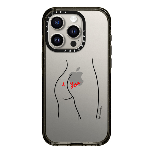 Agathe Sorlet x CASETiFY iPhone 15 Pro ケース ブラック インパクトケース I Love You