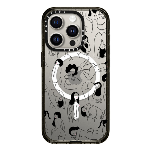 Agathe Sorlet x CASETiFY iPhone 15 Pro ケース ブラック インパクトケース MagSafe対応 Cheeks