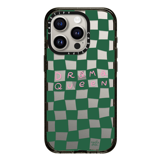 Agathe Sorlet x CASETiFY iPhone 15 Pro Case Black Impact Case Drama Queen Agathe Sorlet x CASETiFY iPhone 15 Pro Case Black Impact Case Drama Queen