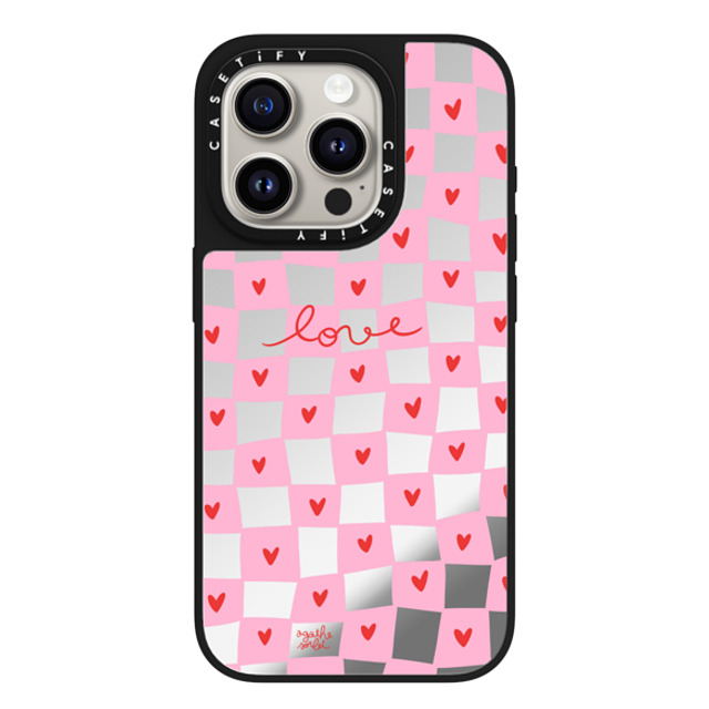 Agathe Sorlet x CASETiFY iPhone 15 Pro Case Silver on Black ミラーケース MagSafe対応 いいね Agathe Sorlet x CASETiFY iPhone 15 Pro Case Silver on Black ミラーケース MagSafe対応 いいね
