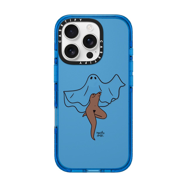Agathe Sorlet x CASETiFY iPhone 16 Pro ケース スカイブルー インパクトケース Sexy Ghost