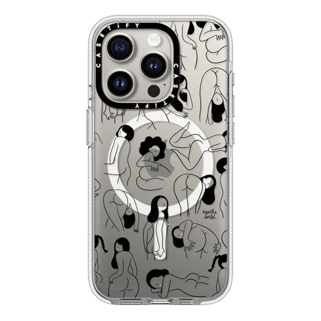 Agathe Sorlet x CASETiFY iPhone 15 Pro ケース クリア クリア ケース MagSafe対応 Cheeks