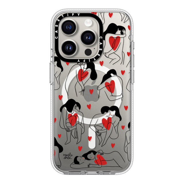 Agathe Sorlet x CASETiFY iPhone 15 Pro Case Clear Clear Case MagSafe Compatible My Love Agathe Sorlet x CASETiFY iPhone 15 Pro Case Clear Clear Case MagSafe Compatible My Love