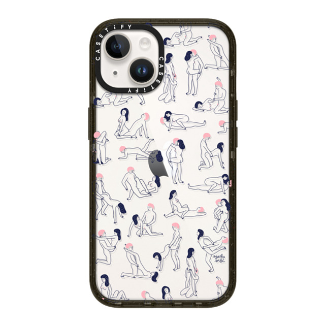 Agathe Sorlet x CASETiFY iPhone 14 ケース ブラック インパクトケース KAMASUTRA