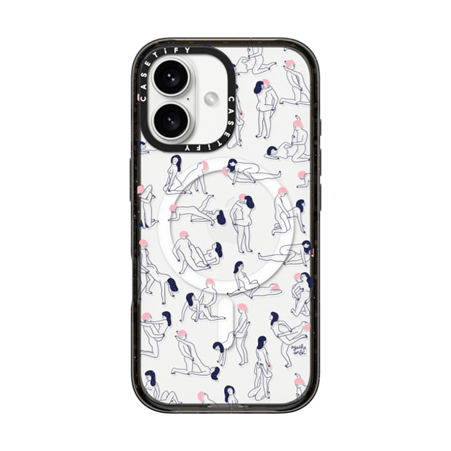 Agathe Sorlet x CASETiFY iPhone 16 ケース ブラック インパクトケース MagSafe対応 KAMASUTRA