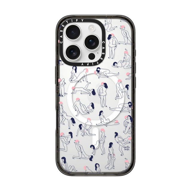 Agathe Sorlet x CASETiFY iPhone 16 Pro ケース ブラック インパクトケース MagSafe対応 KAMASUTRA