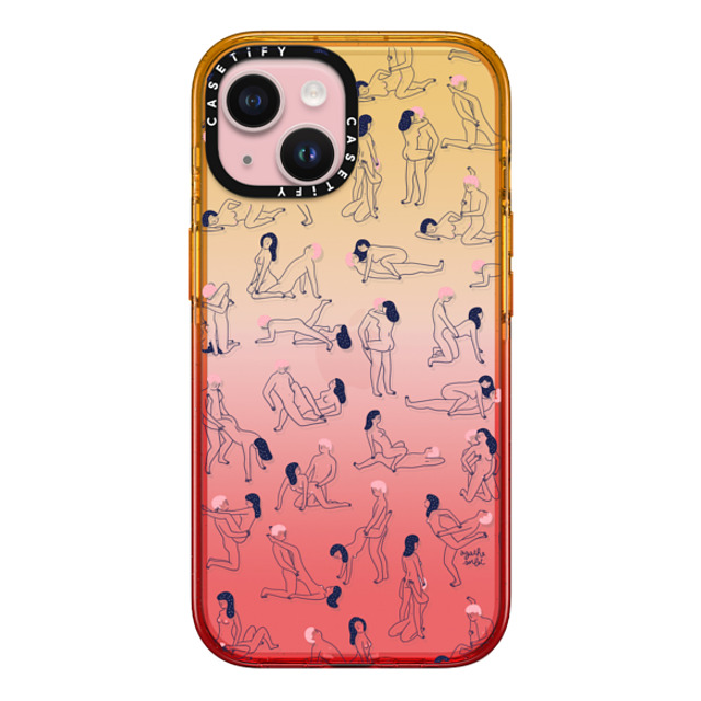 Agathe Sorlet x CASETiFY iPhone 15 ケース Peach Haze インパクトケース KAMASUTRA