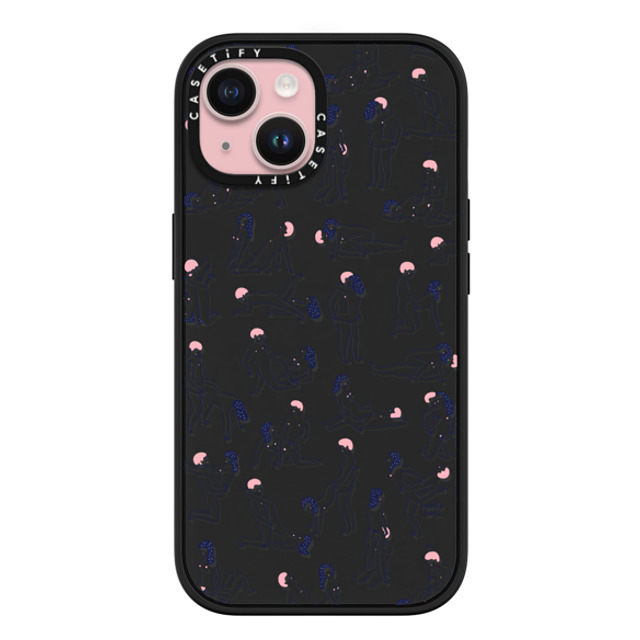 Agathe Sorlet x CASETiFY iPhone 15 ケース マットブラック インパクトケース MagSafe対応 KAMASUTRA