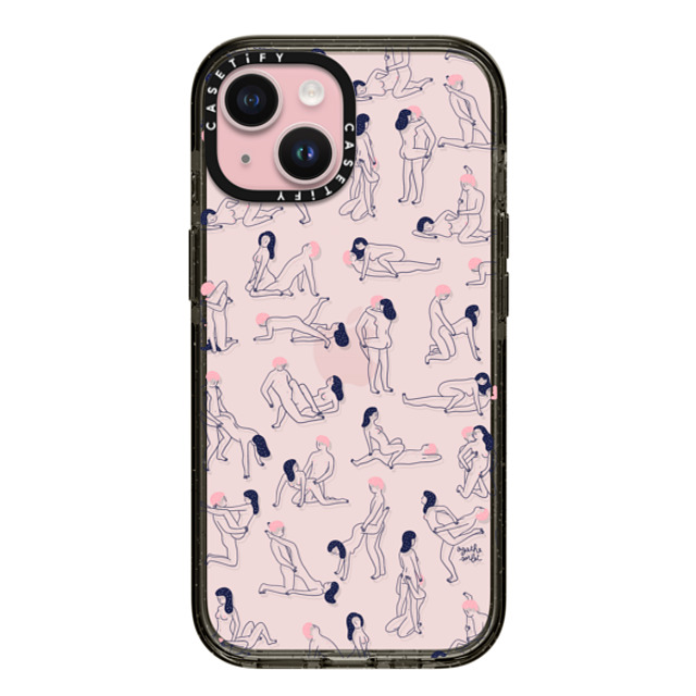 Agathe Sorlet x CASETiFY iPhone 15 ケース ブラック インパクトケース KAMASUTRA