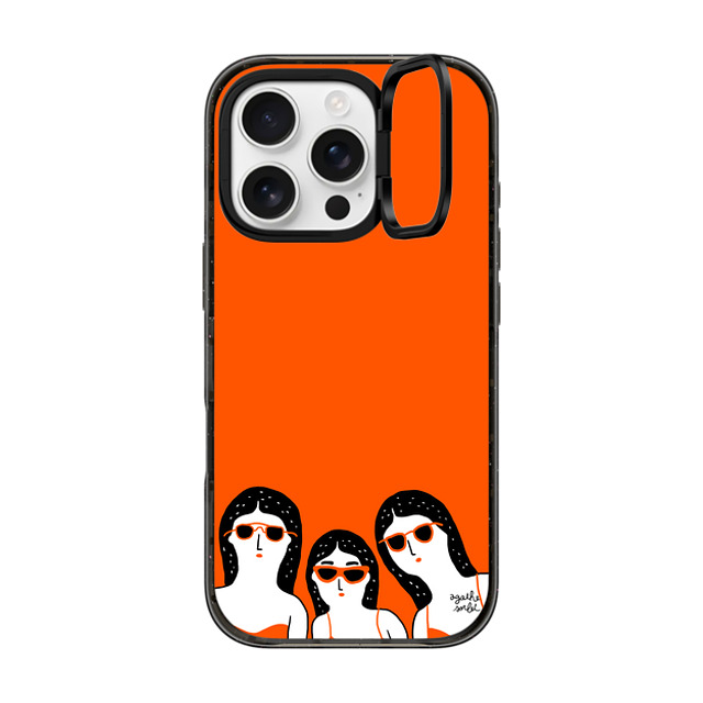 Agathe Sorlet x CASETiFY iPhone 16 Pro ケース Summer,Portraiture ブラック インパクトリングスタンドケース MagSafe対応 Team Glasses Father's Day Agathe Sorlet x CASETiFY iPhone 16 Pro ケース Summer,Portraiture ブラック インパクトリングスタンドケース MagSafe対応 Team Glasses Father's Day