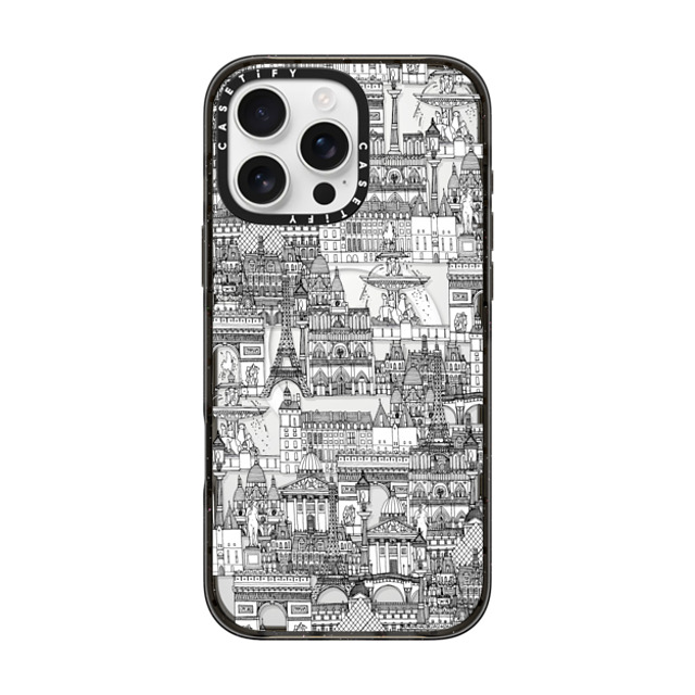 Sharon Turner x CASETiFY iPhone 16 Pro Max Case Cartoon,Travel Black Impact Case MagSafe Compatible Paris toile transparent II Mother's Day Sharon Turner x CASETiFY iPhone 16 Pro Max Case Cartoon,Travel Black Impact Case MagSafe Compatible Paris toile transparent II Mother's Day