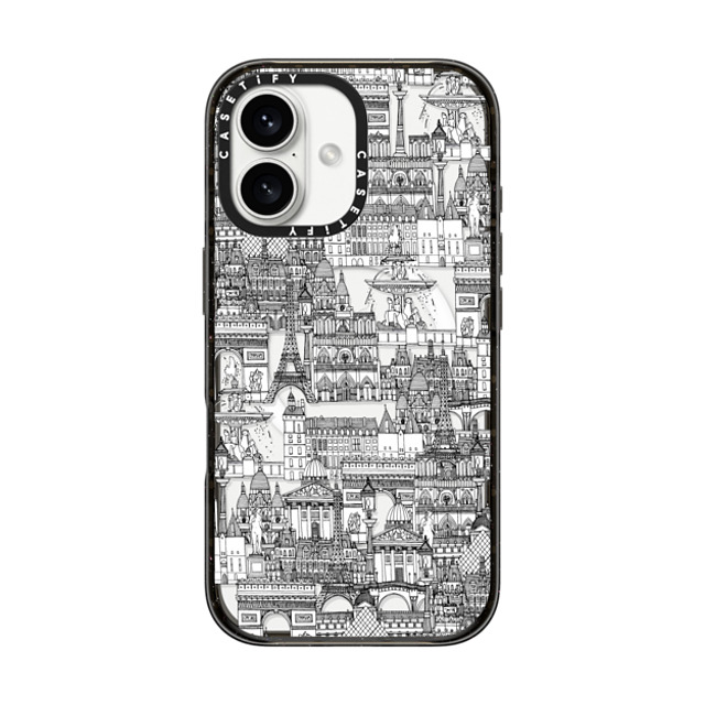 Sharon Turner x CASETiFY iPhone 16 Case Cartoon,Travel Black Impact Case MagSafe Compatible Paris toile transparent II Father's Day Sharon Turner x CASETiFY iPhone 16 Case Cartoon,Travel Black Impact Case MagSafe Compatible Paris toile transparent II Father's Day