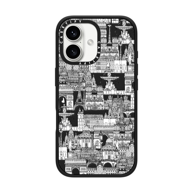 Sharon Turner x CASETiFY iPhone 16 Case Cartoon,Travel Matte Black Impact Case MagSafe Compatible Paris toile transparent II Father's Day Sharon Turner x CASETiFY iPhone 16 Case Cartoon,Travel Matte Black Impact Case MagSafe Compatible Paris toile transparent II Father's Day