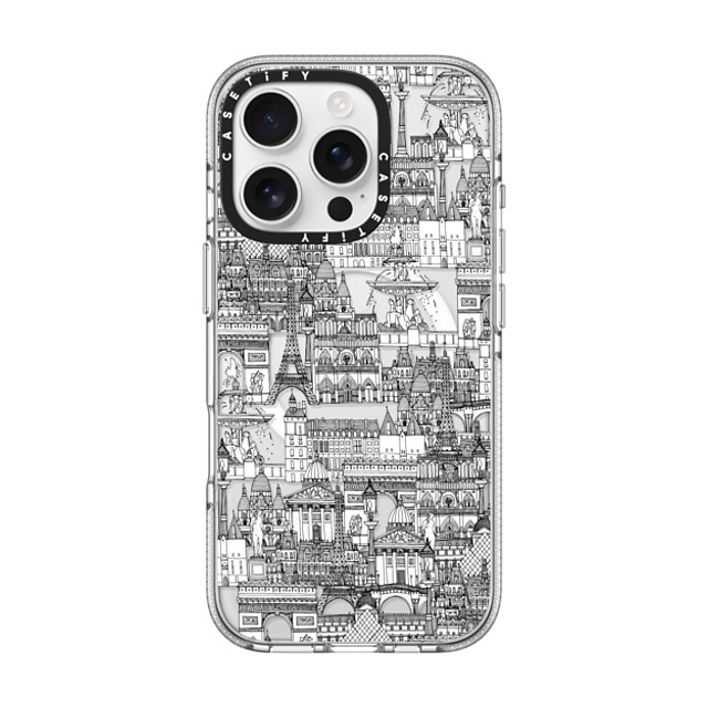 Sharon Turner x CASETiFY iPhone 16 Pro ケース Cartoon,Travel クリア クリア ケース MagSafe対応 Paris toile transparent II Father's Day Sharon Turner x CASETiFY iPhone 16 Pro ケース Cartoon,Travel クリア クリア ケース MagSafe対応 Paris toile transparent II Father's Day