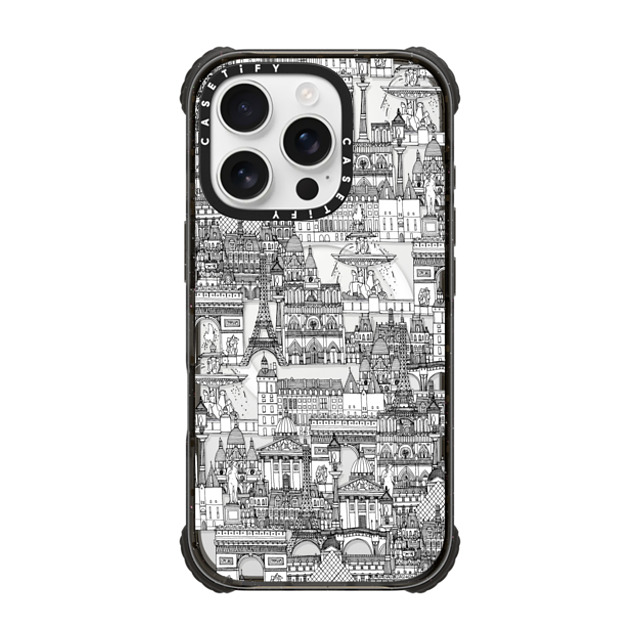 Sharon Turner x CASETiFY iPhone 16 Pro ケース Cartoon,Travel ブラック ウルトラ インパクトケース MagSafe 対応 Paris toile transparent II Father's Day Sharon Turner x CASETiFY iPhone 16 Pro ケース Cartoon,Travel ブラック ウルトラ インパクトケース MagSafe 対応 Paris toile transparent II Father's Day