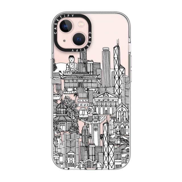 Sharon Turner x CASETiFY iPhone 13 ケース クリア クリア ケース MagSafe対応 Hong Kong toile de jouy transparent