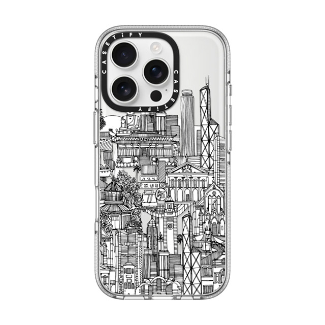 Sharon Turner x CASETiFY iPhone 16 Pro ケース クリア クリア ケース MagSafe対応 Hong Kong toile de jouy transparent