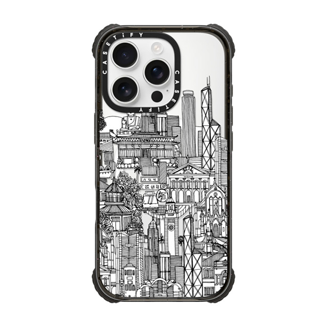 Sharon Turner x CASETiFY iPhone 16 Pro Case Black ウルトラ インパクトケース MagSafe 対応 Hong Kong toile de jouy transparent Sharon Turner x CASETiFY iPhone 16 Pro Case Black ウルトラ インパクトケース MagSafe 対応 Hong Kong toile de jouy transparent