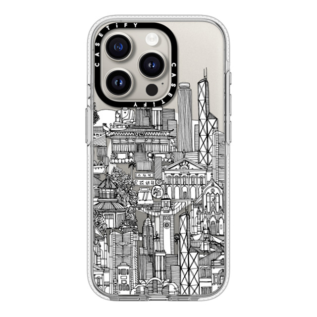 Sharon Turner x CASETiFY iPhone 15 Pro ケース クリア クリア ケース MagSafe対応 Hong Kong toile de jouy transparent