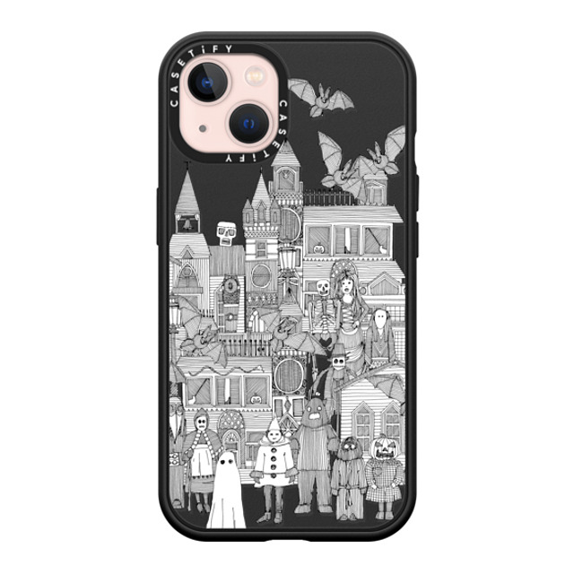 Sharon Turner x CASETiFY iPhone 13 ケース マットブラック インパクトケース MagSafe対応 vintage halloween black white transparent