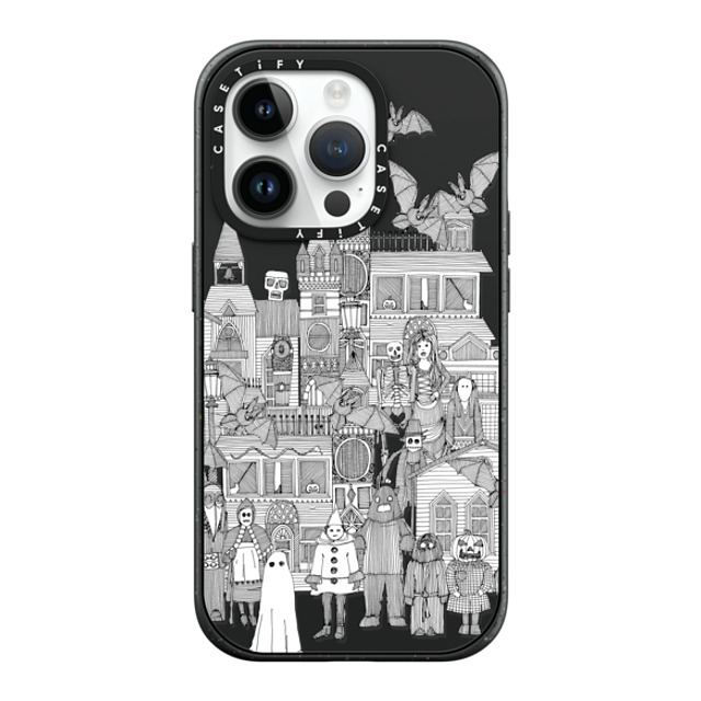 Sharon Turner x CASETiFY iPhone 14 Pro ケース マットブラック インパクトケース MagSafe対応 vintage halloween black white transparent