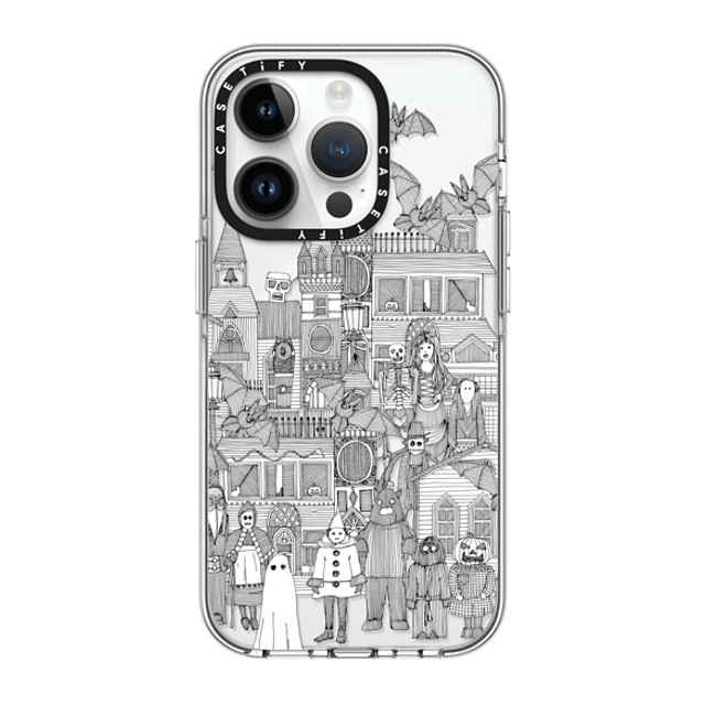 Sharon Turner x CASETiFY iPhone 14 Pro ケース クリア クリア ケース MagSafe対応 vintage halloween black white transparent