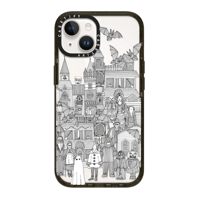 Sharon Turner x CASETiFY iPhone 14 ケース ブラック インパクトケース vintage halloween black white transparent