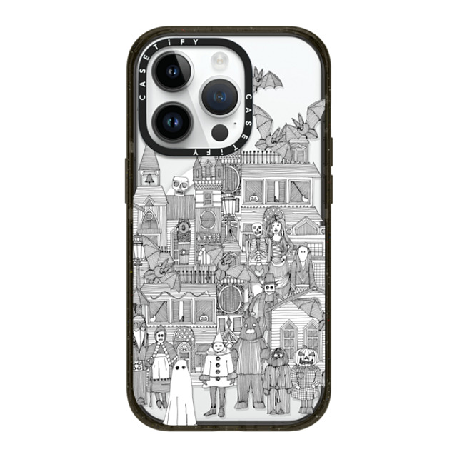 Sharon Turner x CASETiFY iPhone 14 Pro ケース ブラック インパクトケース MagSafe対応 vintage halloween black white transparent